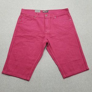Royal Blue Shorts Mens 38 Pink Chino‎ Pockets Casual Cotton Outdoor